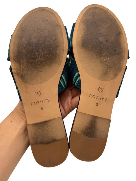 Rothy’s knotted jungle Flat Summer Vacation Beach sandals women’s Size 5 - Picture 7 of 10